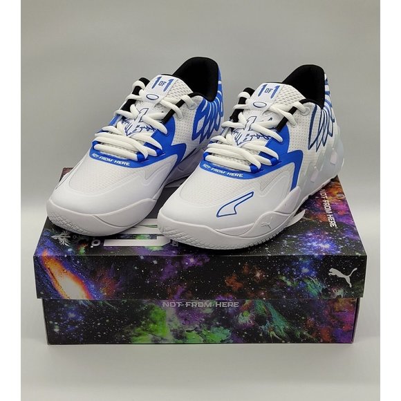 Puma MB.01 Low 'Team Colors - White Bluemazing' Basketball Shoes 376941-11 - Picture 5 of 12